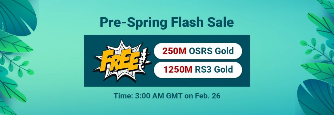 Pre-Spring Flash Sale: Free RS Gold for You to Obtain on RSorder